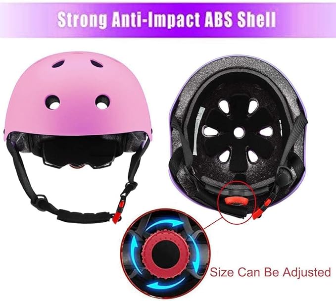 Color Gradient Adjustable Kids Bike Helmet Toddler Helmets for 3-5-8-14 Years Kids Girls Boys Youth Bicycle Helmet for Scooter Balance Bike Roller Skating Skateboard