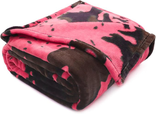 Hot Pink Blanket for Kids Lightweight Cute Soft Toddler Blanket for Girls Strawberry Pink Gifts Decor Stuff for Kids Girls Women Birthday