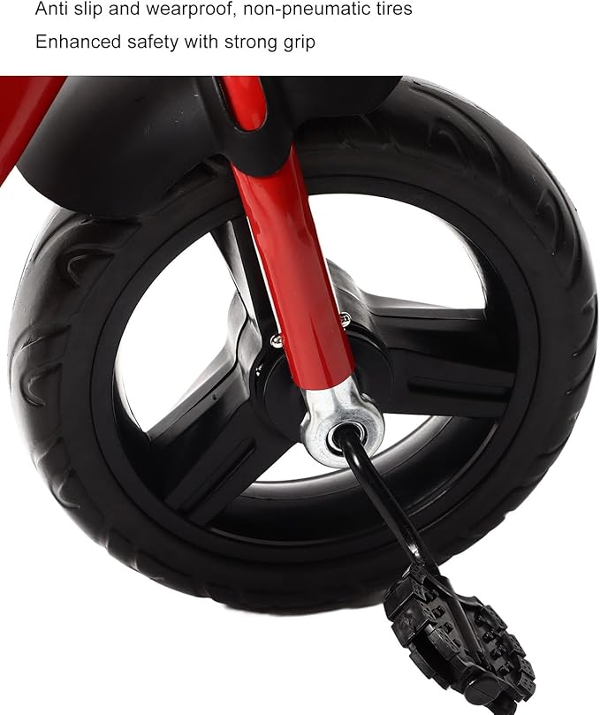 Kids Tricycle for 1-6 Year Olds Ride Fun for Kids, Toddler Tricycle, Pedal Design, Indoor and Outdoor Use, with Storage Basket, for Boys Girls Trike