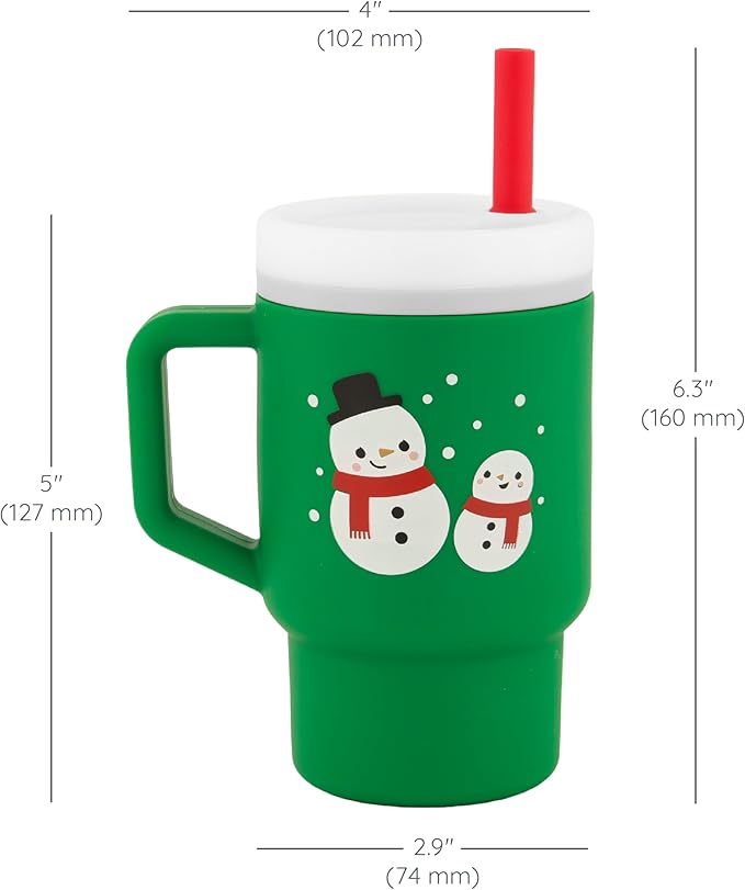 Infantino My 1st Tumbler, Silicone Sippy Cup with Straw & Handle, Spill-Resistant Baby Cup for On-the-Go, BPA-Free Transition Bottle