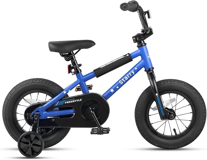 12 14 16 18 Inch Kids Bike BMX Style Bicycle with Training Wheels Coaster Brake for 2-10 Years Old Toddlers Boys Girls Multiple Colors