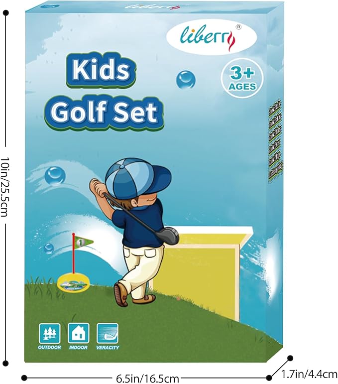 Liberry Kids Golf Club Set, Retractable Toy Golf Clubs for Toddlers, Mini Golf Set for Children Age 2 3 4 5 Years Old