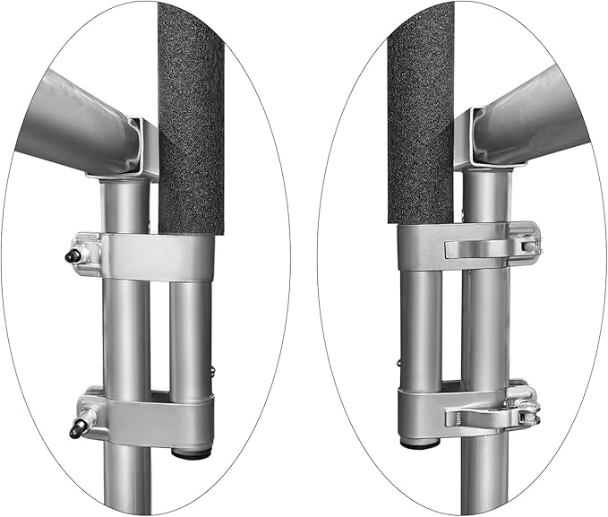 Zoomster Trampoline Replacement Enclosure Poles with Clamp and Hardware Fits 6 Straight Poles Trampoline (No Tool Needed. Can be Assembled by only one Adult)