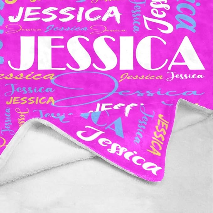 Dr.TOUGH Personalized Name Blanket Personalized Blanket for Adult Kids Flannel Customized Personalized Blankets and Throws