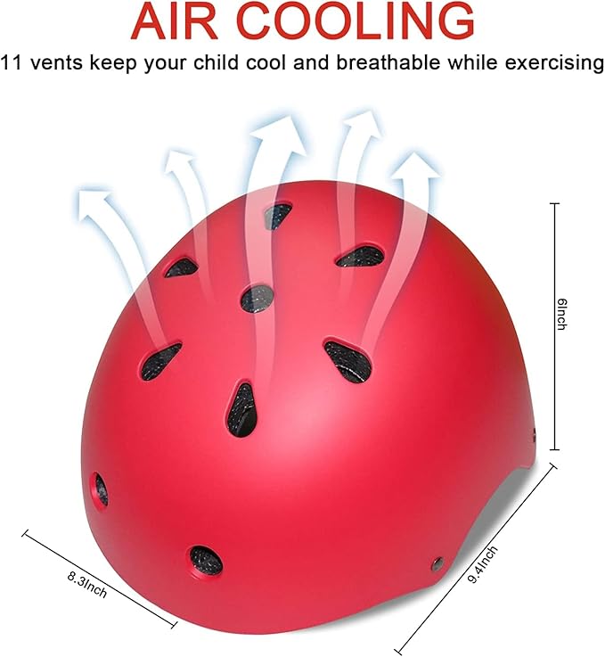 BURSUN Kids Bike Helmet Ventilation & Adjustable Toddler Helmet for Ages 2-14 Kids Boys Girls Multi-Sport Helmet for Skateboard Roller Skateing Bicycle Scooter blance Bike