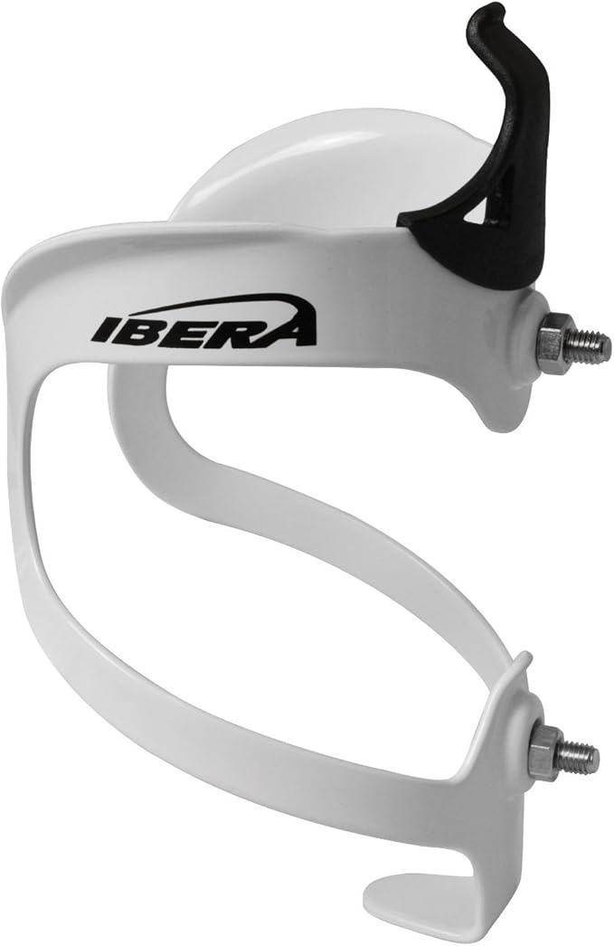 Ibera Bicycle Lightweight Aluminum Water Bottle Cage, White
