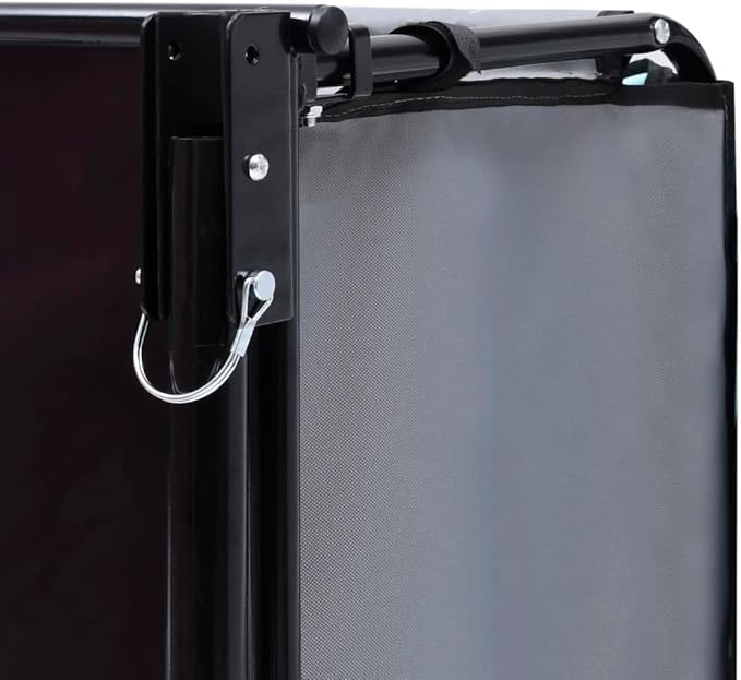 Bike Cargo Trailer with Rain Cover, Bicycle Cargo Trailer Foldable Two-Wheel Bike Luggage Wagon Bicycle Trailer with Removable Cover, Gray and Blue, Maximum Load Capacity: 143.3 lb