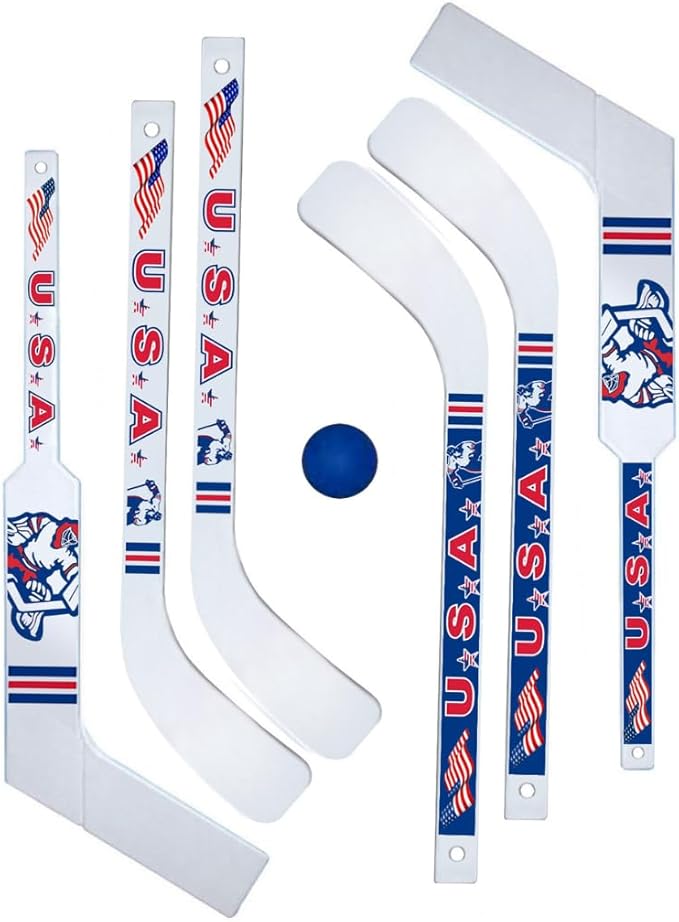 Mini Hockey Set – Durable Mini Sticks & Foam Balls – Indoor/Outdoor Rec Floor Hockey Set