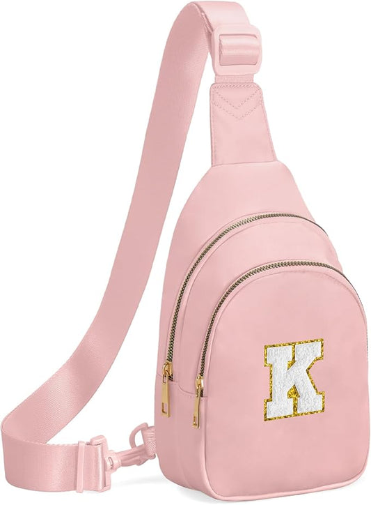 Birthday Gifts for 7 8 9 10 11 12 13 Year Old Girls Small Initial Sling Bag Cross Body Bag Fanny Pack for Girls