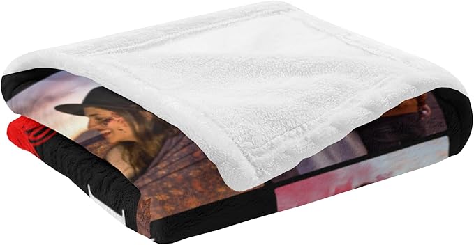 Custom Blanket with Photos, Personalized Blankets with Picture, I Love You Girlfriend Boyfriend Couples Gifts, for Birthday Christmas Women Men Adult Kids Mom Dad Wife Husband