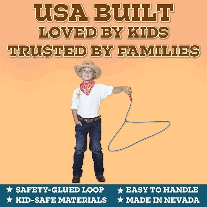 Children’s Cowboy Kiddie Trick Rope Lasso Pre-Tied | Ages 4-10 |