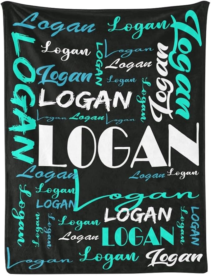 Dr.TOUGH Personalized Name Blanket Personalized Blanket for Adult Kids Flannel Customized Personalized Blankets and Throws