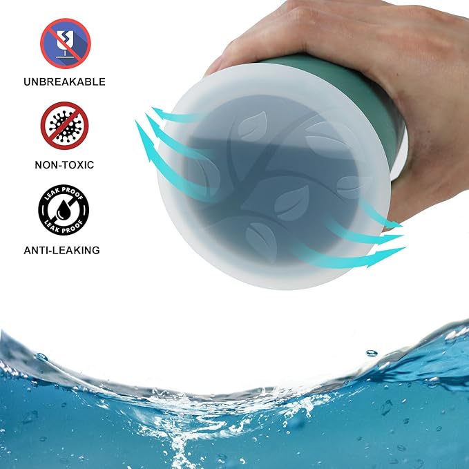 Wheat Straw Cups with Silicone Covers 16oz Set of 6 - Alternative Plastic Cups Microwave & Dishwasher Safe - Plastic Drinking Cups Unbreakable for Kids