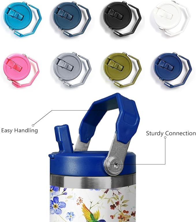 30 oz Hummingbird Flip Tumbler with Handle Lid and Straw,Hummingbird Stainless Steel Coffee Tumbler Mug Cup Watter Botter,Bird Gifts for Bird Lovers Women, Hummingbird Stuff/Accessories