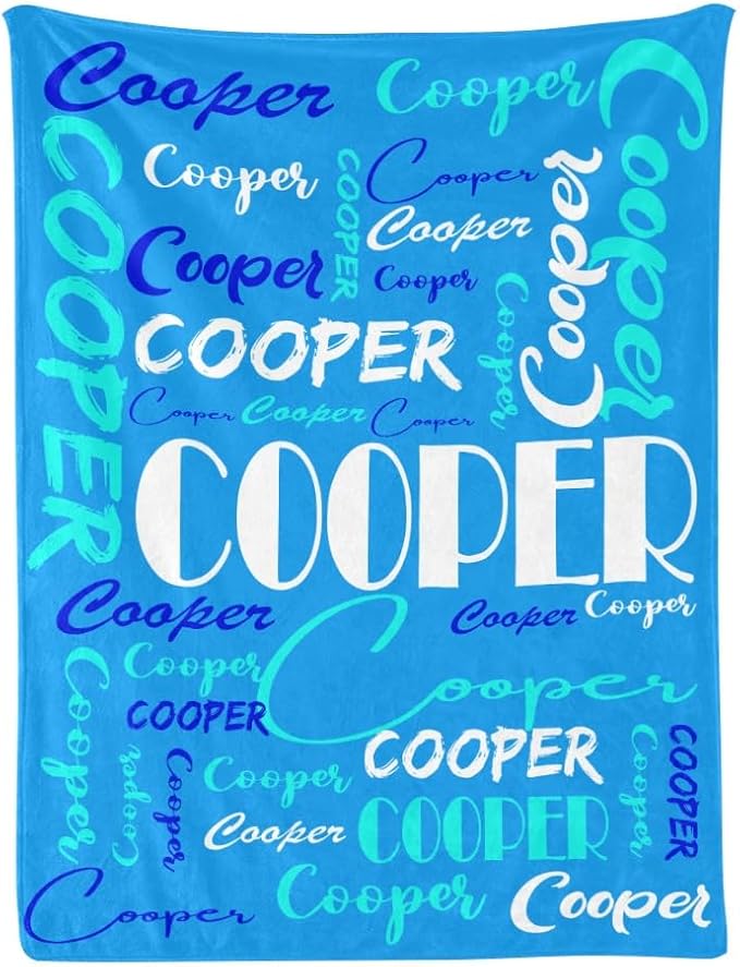 Dr.TOUGH Personalized Name Blanket Personalized Blanket for Adult Kids Flannel Customized Personalized Blankets and Throws