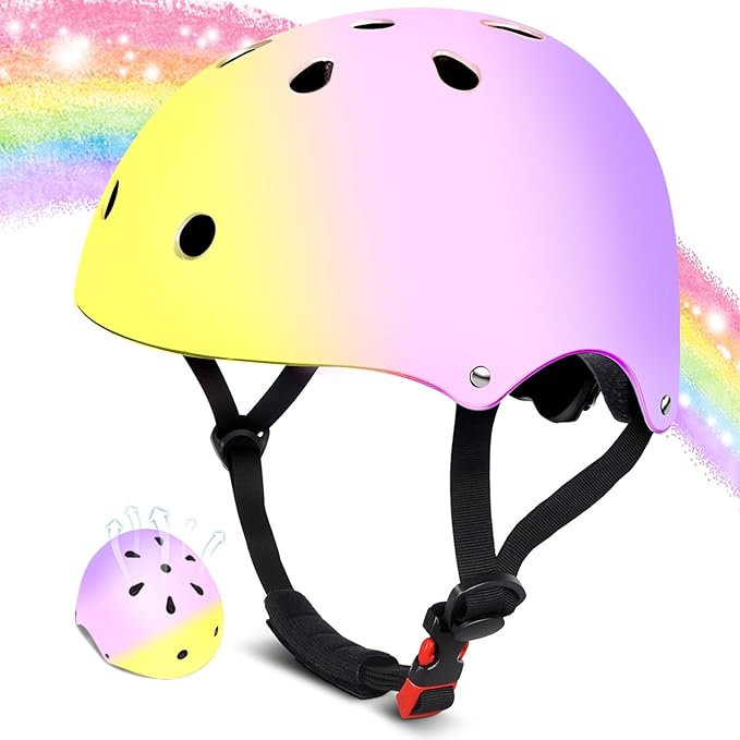 Kids Bike Helmet for 2-3-5-8-14 Ages Girls,Boys,Toddler,Kids and Youth, Ventilation and Impact Resistance Toddler Bike Helmet for Multi-Sport Bicycle Scooter Inline Roller Skate and Skateboarding