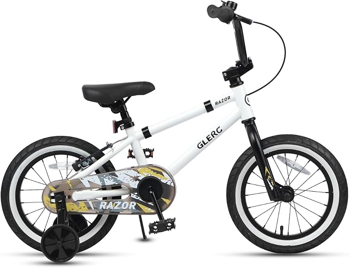 Glerc Kids Bike for Ages 1-8 Years Old, 12-16 Inch BMX Style Kids Bicycle with Training Wheels, Boys Bike for Children and Toddler, Multiple Colors
