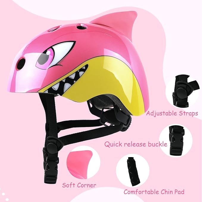 Kids Toddler Bike Helmet, Adjustable and Multi-Sport for Child Boys and Girls, 2 Sizes