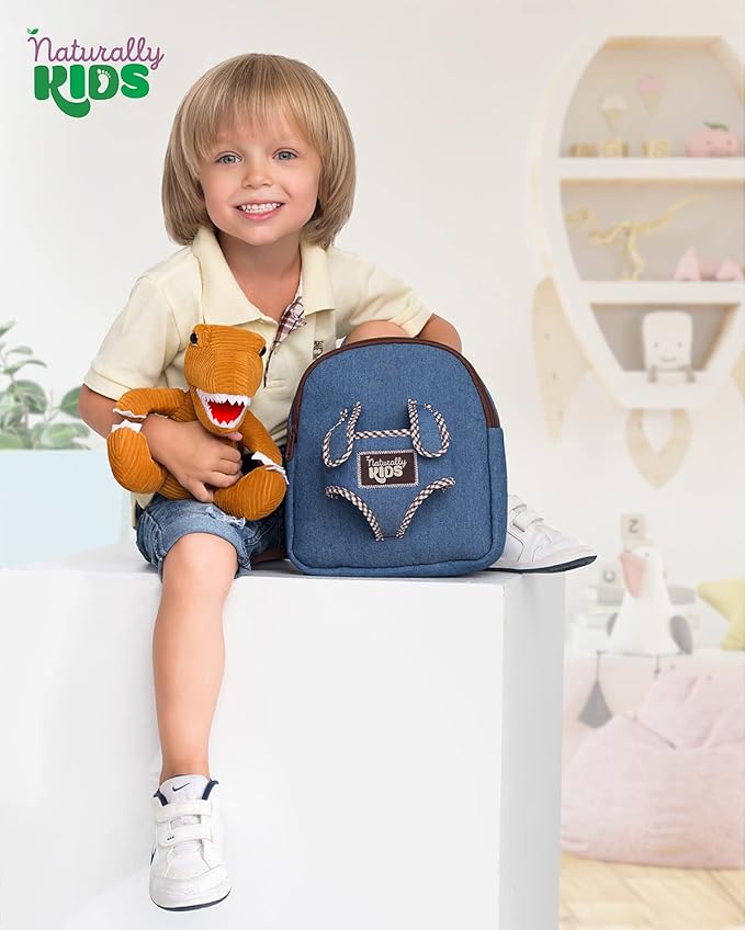 Mini Backpack for Kids w Dinosaur Toy, Mini Backpack for Toddler Boys, Gift for 2 3 4 5 Year Old Girl Boy