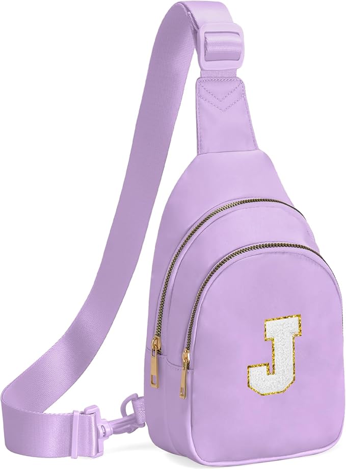 Birthday Gifts for 7 8 9 10 11 12 13 Year Old Girls Small Initial Sling Bag Cross Body Bag Fanny Pack for Girls
