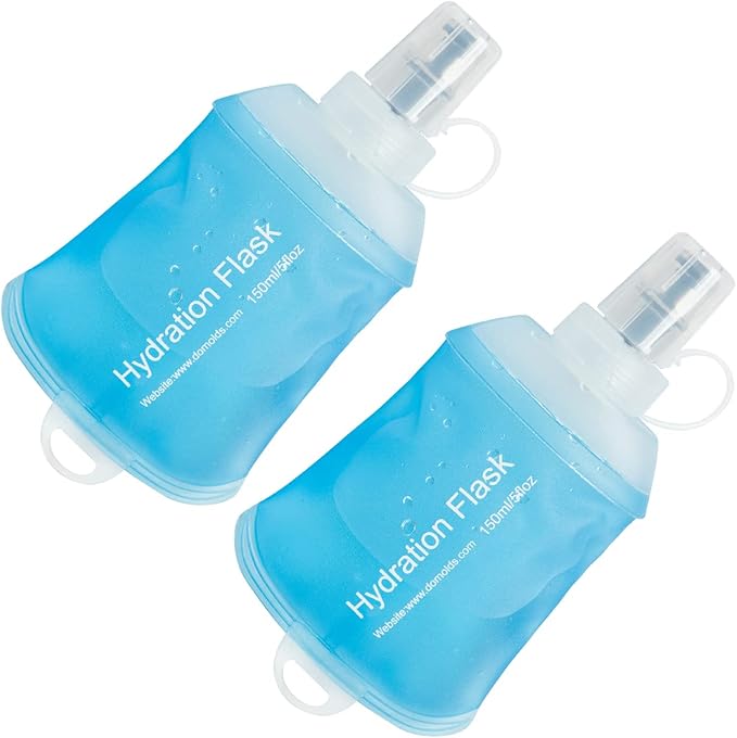 AXEN Soft Flask TPU Foldable Running Hydration Flask, Soft Collapsible Water Bottle for Hydration Pack Cycling Marathon Running Hiking