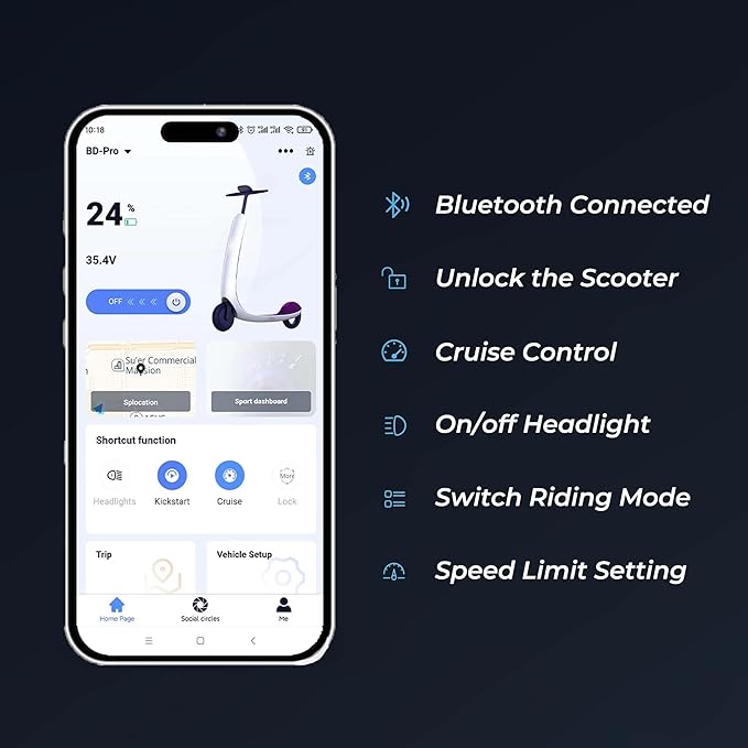 VOLPAM Electric Scooter, 350W/500W Powerful Motor, 8.5"/10" Solid Tires, 19/22Mph, 28/21/12 Miles Range,Dual Braking