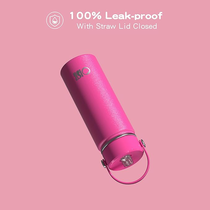 OISIZ 18oz Kids Water Bottle with Straw Lid, Vacuum Insulated Water Bottle 316 Stainless Steel Bottles for Kids for School, Leakproof Water cups, BPA Free and Keep Cold for 24 Hours,Easy to Clean