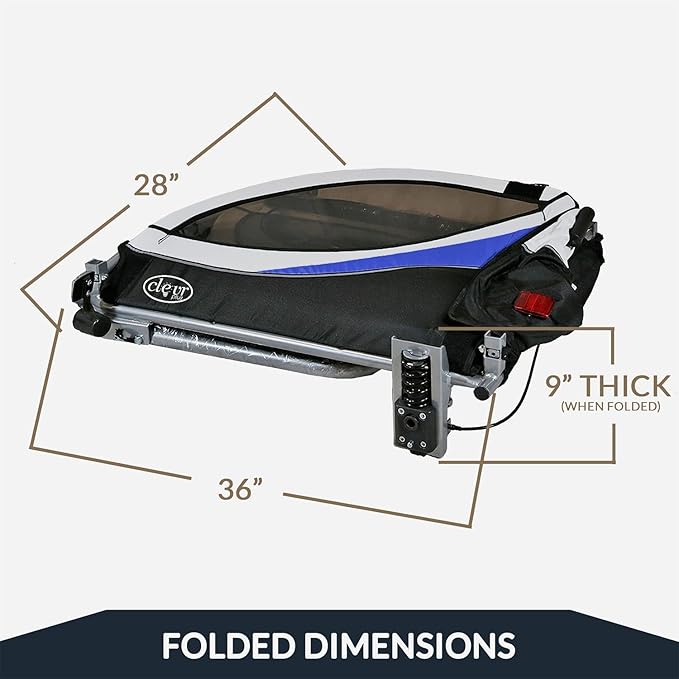 ClevrPlus Deluxe 3-in-1 Double 2 Seat Bicycle Bike Trailer Jogger Stroller for Kids Children | Foldable Collapsible w/Pivot Front Wheel