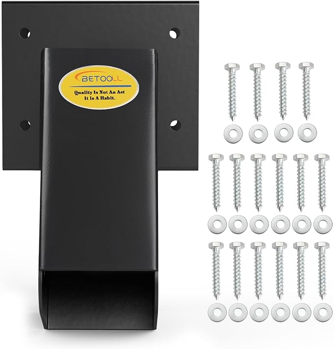 BETOOLL 90° A-Frame Middle Swing Set Brackets, Heavy Duty Steel DIY Swing Set - Includes Mounting Hardware, Ideal for Indoor and Outdoor Playgrounds (1 Middle Brackets-Black)