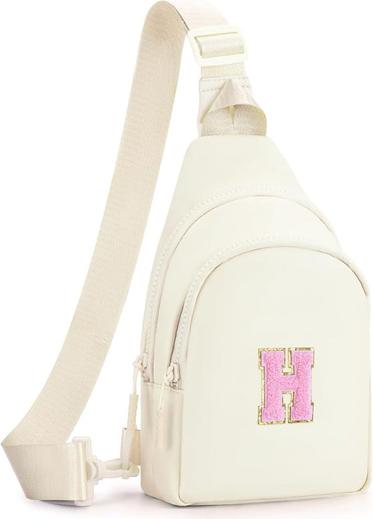 Birthday Gift for 5 6 7 8 9 10 11 12 13 14 15 16 Year Old Girls Fanny Pack Crossbody Bags for Women,Cute Trendy Stuff - Cream,H