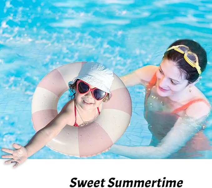 Children Swimming Ring, Inflatable Pool Floats Swim Tube Raft Toy with Fruits Mermaid Decorations Summer Water Fun Lounge Beach Lake Party Supplies for Kids