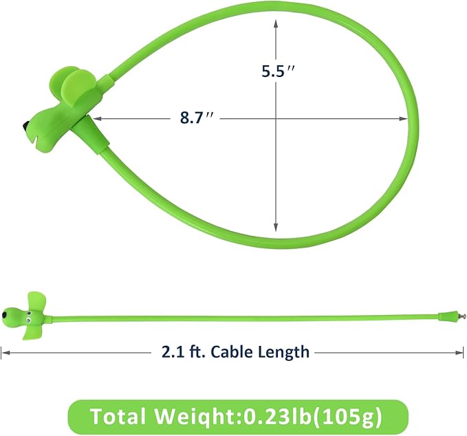 Bike Cable Lock with Keys,Silicone Covered Kids Cable Lock Cartoon Lock,2 Feet Lock for Bike,Door,Skateboard,Helmet and More