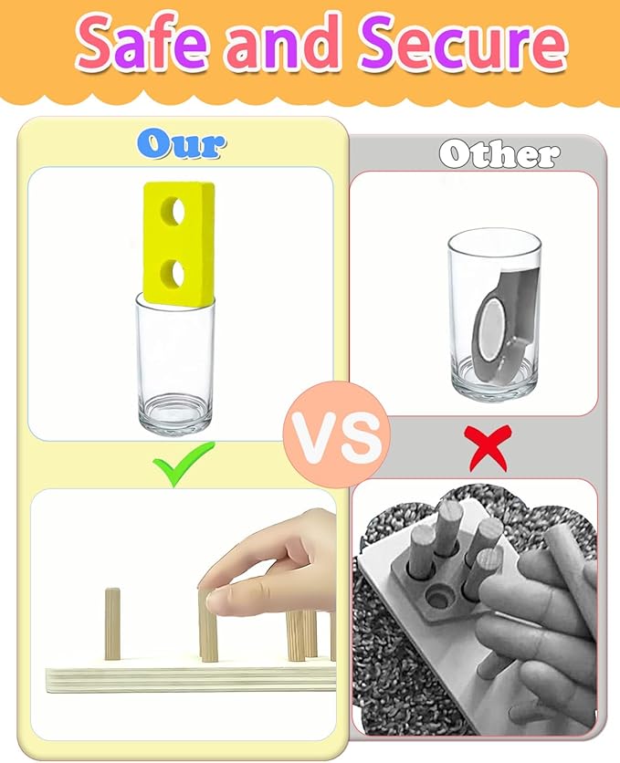 Montessori Toys for 1 2 Year Old Boys Girls, 1 2 Year Old Boys Girls Birthday Gifts Kids Baby Toddler Toys for Age 1-2,Wooden Blocks Sorting Education Learning Shape Toddler Puzzles Toy