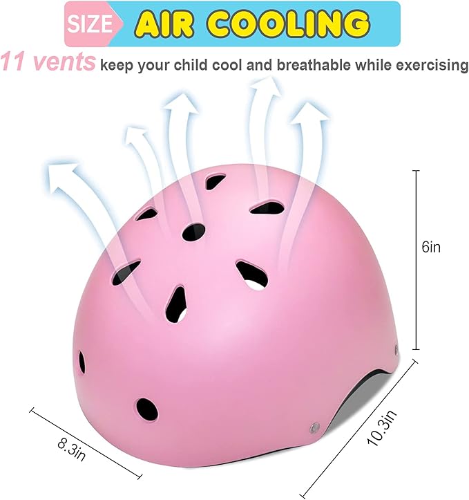 BURSUN Kids Bike Helmet Ventilation & Adjustable Toddler Helmet for Ages 2-14 Kids Boys Girls Multi-Sport Helmet for Skateboard Roller Skateing Bicycle Scooter blance Bike