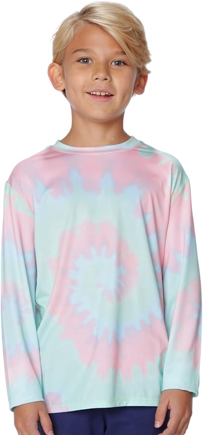 INGEAR Boys' Rash Guard UPF 50+ Swim Shirt - Lightweight, Quick-Dry, Durable Sun Protection for Swimming, Sizes XS-XL