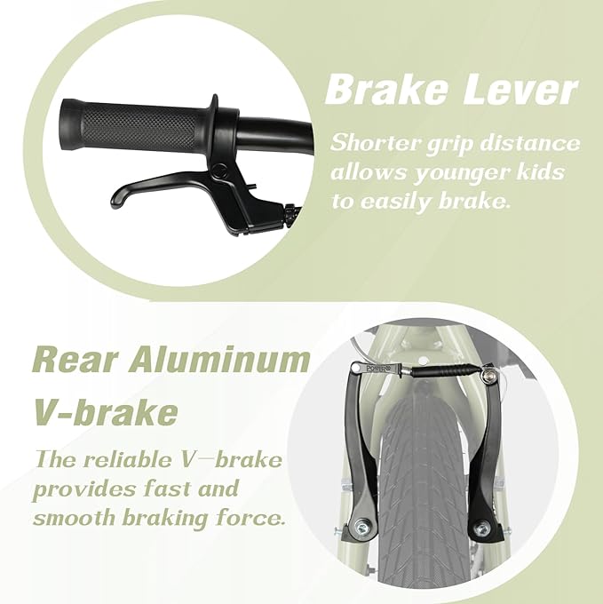 12 14 16 18 Inch Kids Bike BMX Style Bicycle with Training Wheels Coaster Brake for 2-10 Years Old Toddlers Boys Girls Multiple Colors