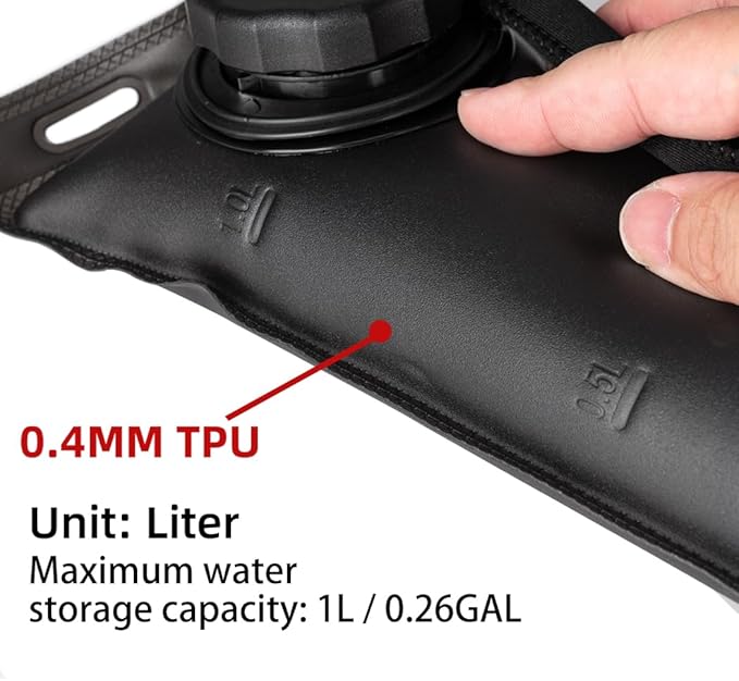 Mini Hydration Bladder 1L-2.5L Leak Proof Hydration Reservoir BPA Free Military Water Bladder Bag Hydration Pack Replacement for Outdoor Camping Hiking