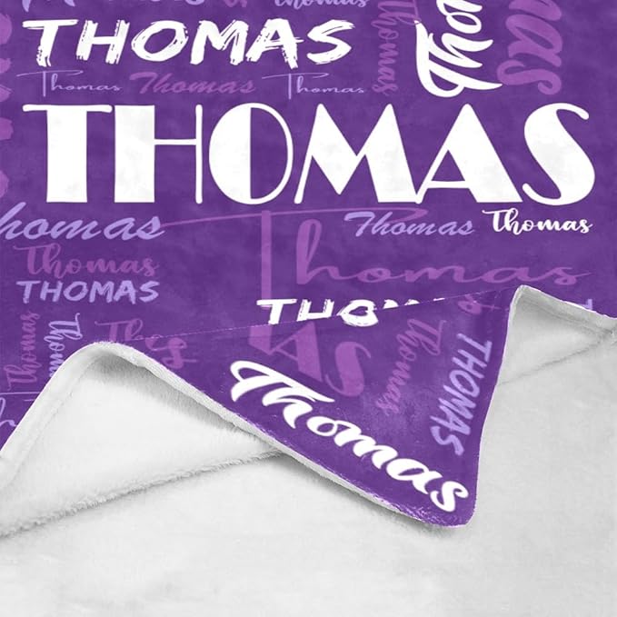 Dr.TOUGH Personalized Name Blanket Personalized Blanket for Adult Kids Flannel Customized Personalized Blankets and Throws