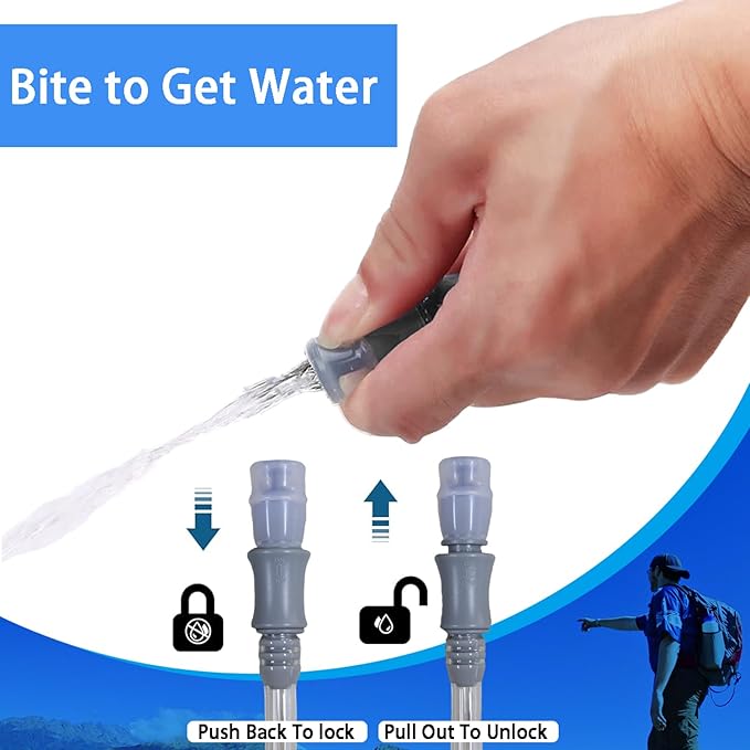 Hydration Bladder 1.5L-2L-3L,Leak Proof Water Reservoir, BPA Free Military Water Storage Bladder Bag Hydration Pack Replacement Easy Clean for Bicycling Hiking Camping Hunting Running