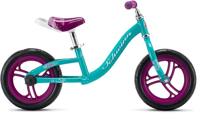 Schwinn Elm and Koen Bike or Balance Bike, 12-20 Inch Bike for Kids Ages 2-13, Black, Blue, Red, Teal, Pink or Purple, SmartStart Ergonomic Design, Adjustable Seat Grows with Child, Training Bicycle