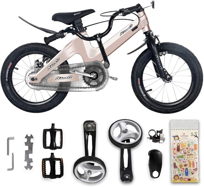 Nice C Training Wheel Bike, Kids Bike Boys Girls, BMX Mountain with Dual Disc Brake 12-14-16-18 inch