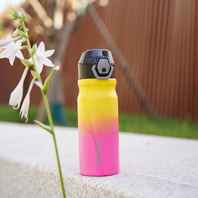 BJPKPK Stainless Steel Insulated Water Bottle with Straw Lid 18oz Reusable Metal Thermal Flask Bottles Keep Cold and Hot,Army Green