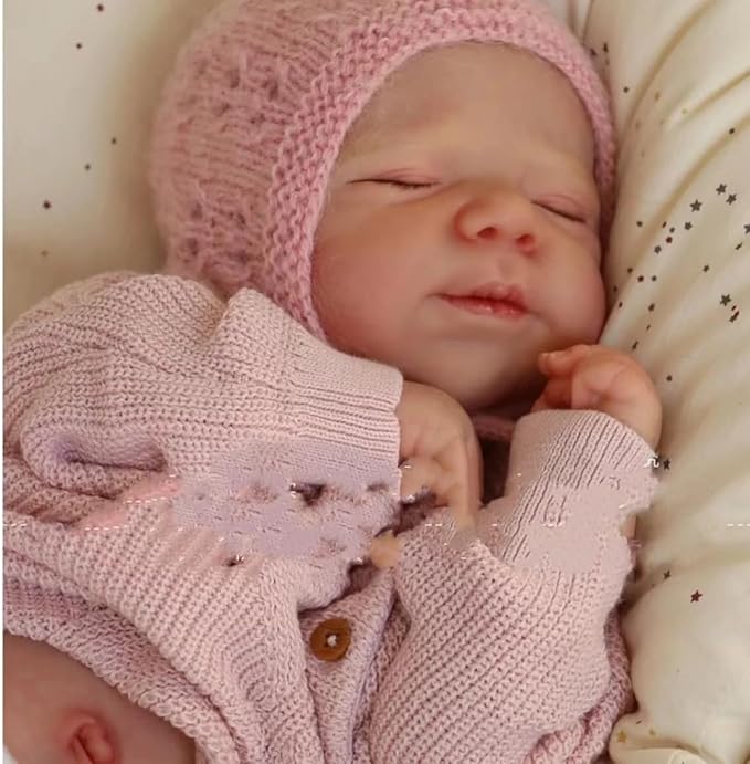 Realistic Reborn Baby Dolls Girl 19 inch Sleeping Lifelike Newborn Baby Dolls, Real Life Baby Dolls with Cute Soft Vinyl Body for Kids Age 3 +