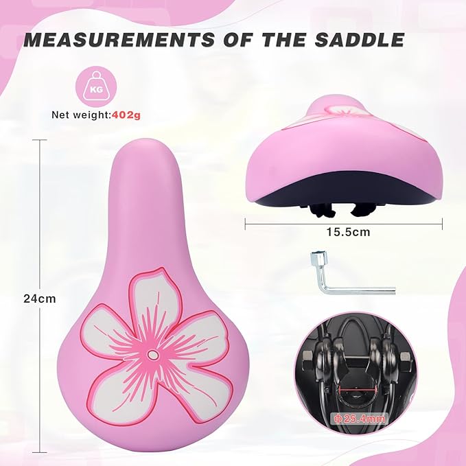 WEEROCK Kids Bike Seat, Child Bike Seats for 14" 16" 18" 20" 24" Kid Bicycle, Kids Bike Replacement Saddle for Boys Girls Bicycles