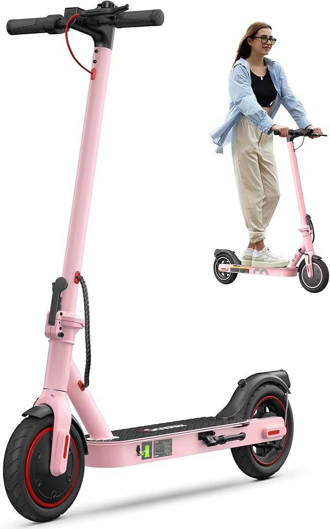 iScooter Electric Scooter for Adults, 23/18/12 Miles Long Range,22/19/18 Mph Top Speed, Commuting Electric Scooter with Cruise Control, Double Braking Systems Escooter for Adults and Teens
