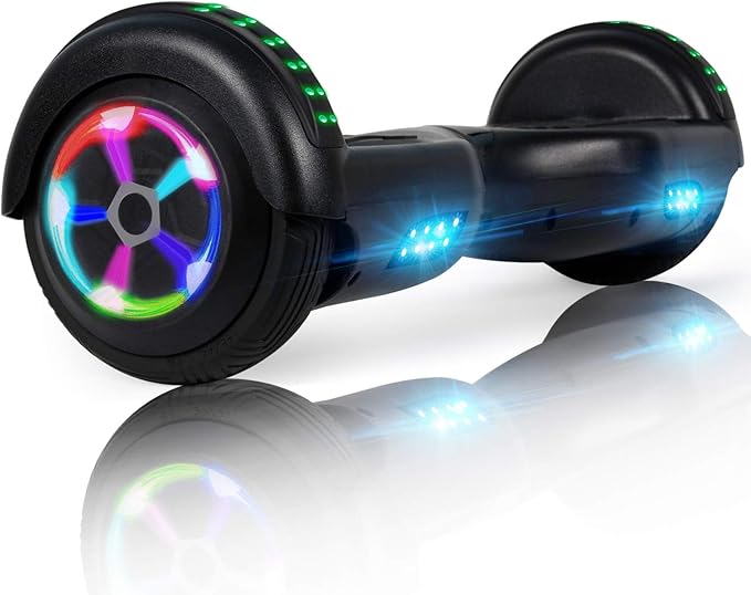 LIEAGLE Hoverboard, 6.5" Self Balancing Scooter Hover Board with Bluetooth Wheels LED Lights for Kids Adults