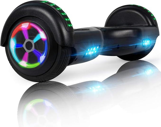 LIEAGLE Hoverboard, 6.5" Self Balancing Scooter Hover Board with Bluetooth Wheels LED Lights for Kids Adults