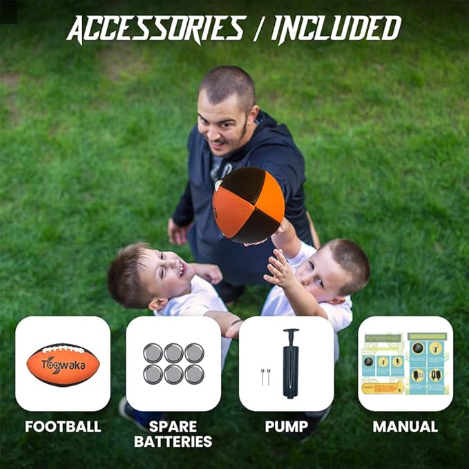 Kids Light up Football,Glow in The Dark Youth Ball with LED Lights Pre-Installed-Batteries Included