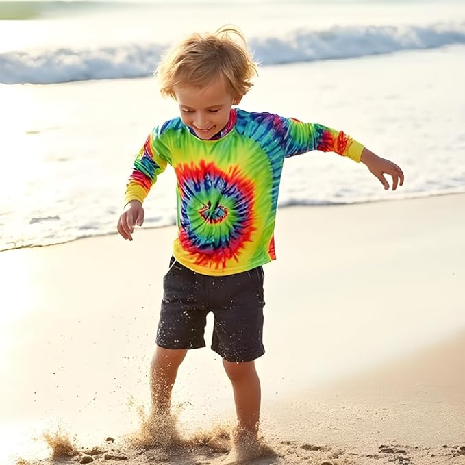 INGEAR Boys' Rash Guard UPF 50+ Swim Shirt - Lightweight, Quick-Dry, Durable Sun Protection for Swimming, Sizes XS-XL