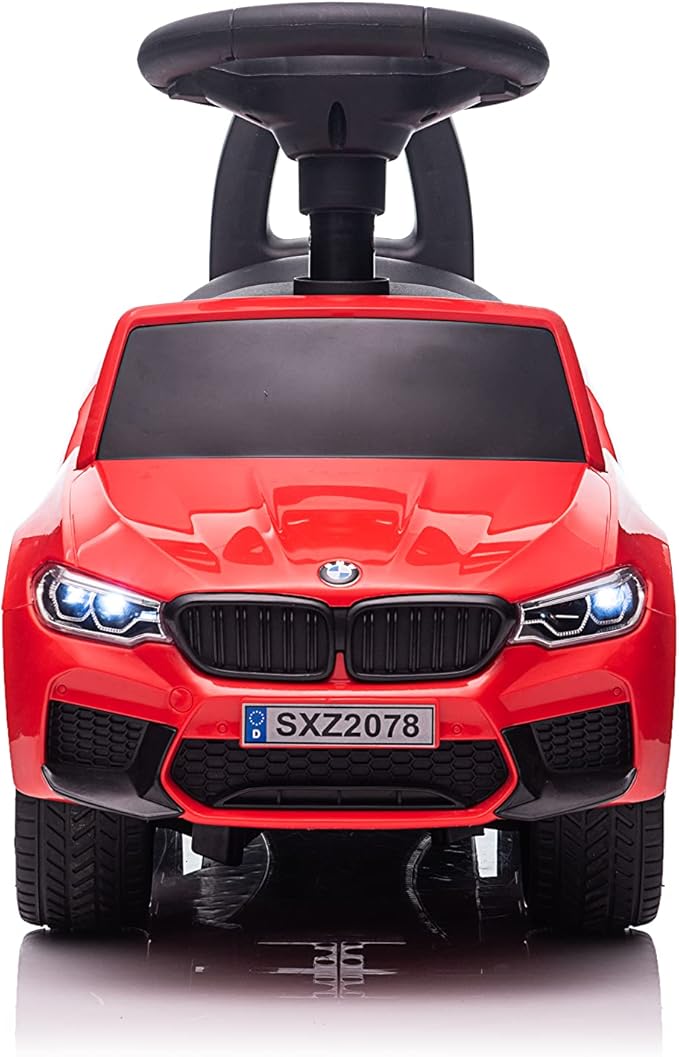 Best Ride On Cars BMW 4 in 1 Battery Powered Push Car, Red, Large